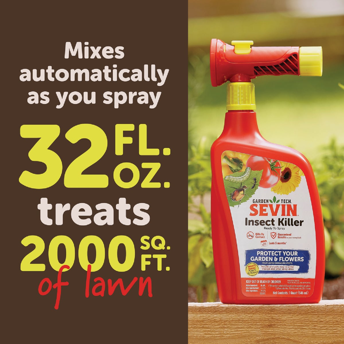 Garden Tech Sevin 32 Oz. Ready To Spray Hose End Insect Killer Image 3