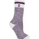 Heat Holders Snowdrop Women's 5 to 9 Purple Crew Sock Image 1