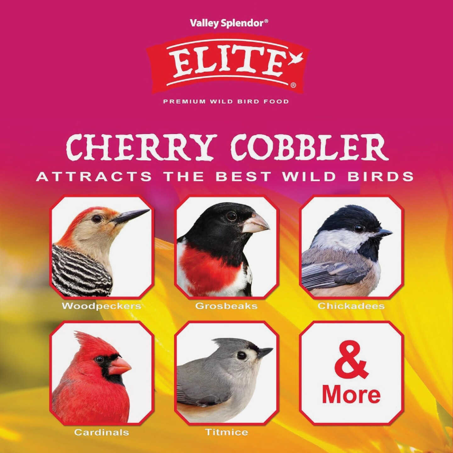 Valley Splendor Elite 10 Lb. Cherry Cobbler Premium Wild Bird Food Image 2