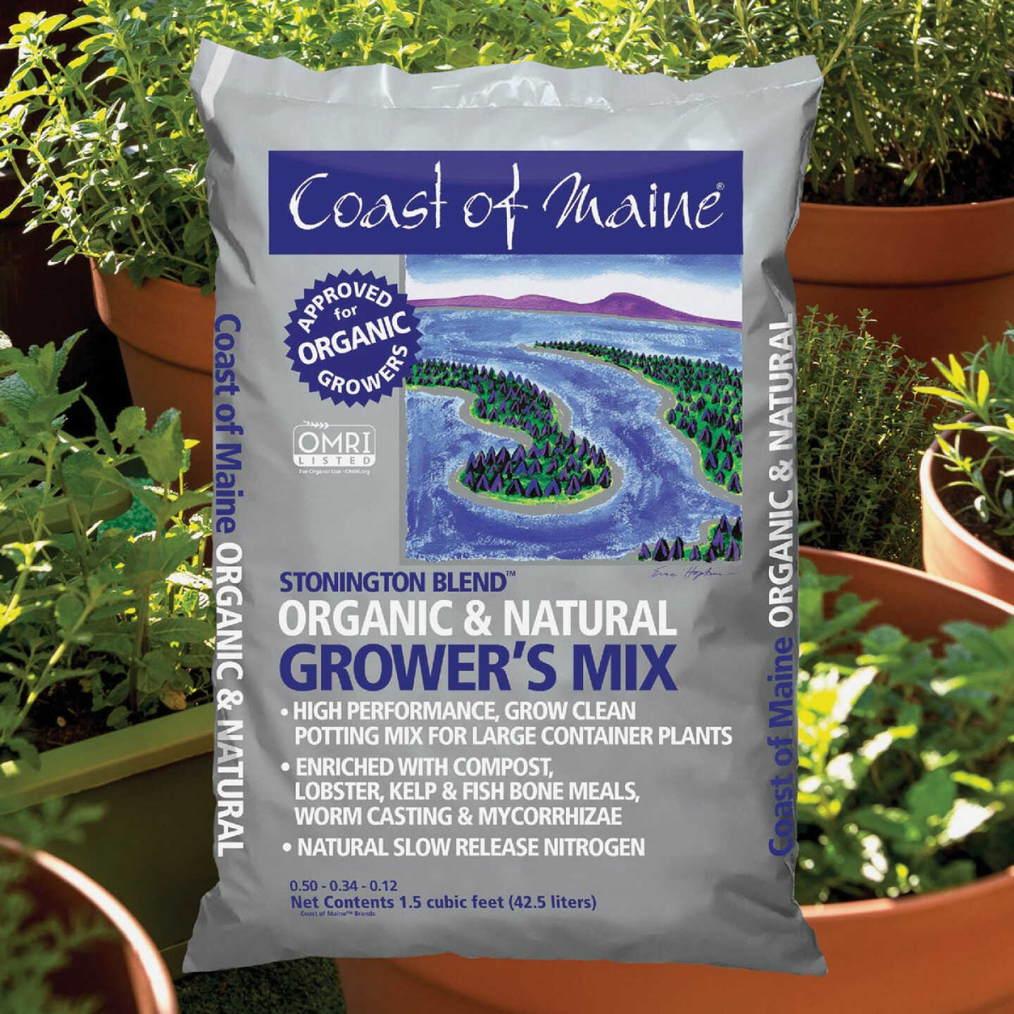 Coast of Maine Stonington Blend 1.5 Cu. Ft. Organic Growers Mix Potting Soil Image 2