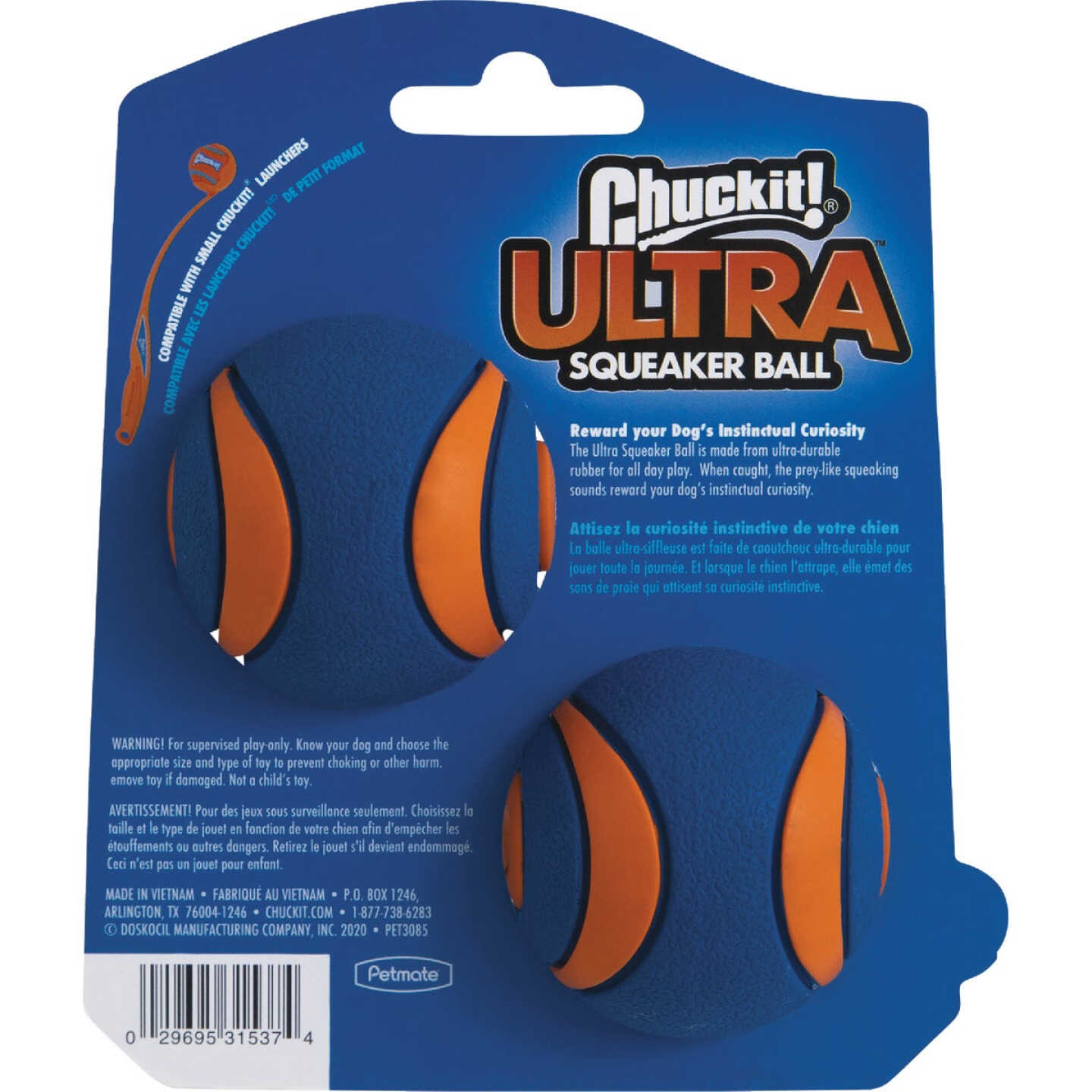 Chuckit Ultra Squeaker Small Dog Ball (2-Pack) Image 1