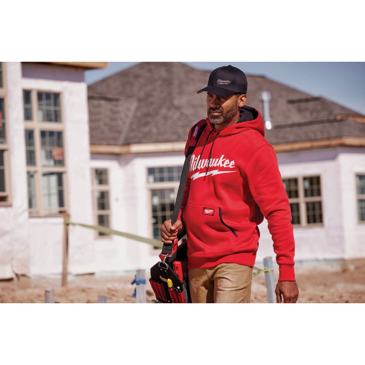 Milwaukee FREEFLEX 2XL Red Midweight Pullover Hooded Sweatshirt Image 4