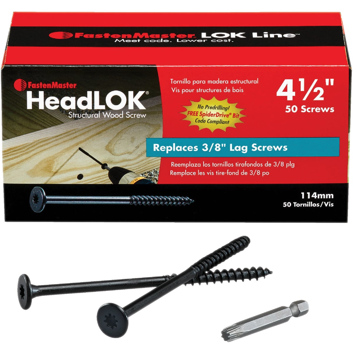 FastenMaster HeadLok 4-1/2 In. Structural Wood Screw (50-Count) Image 4