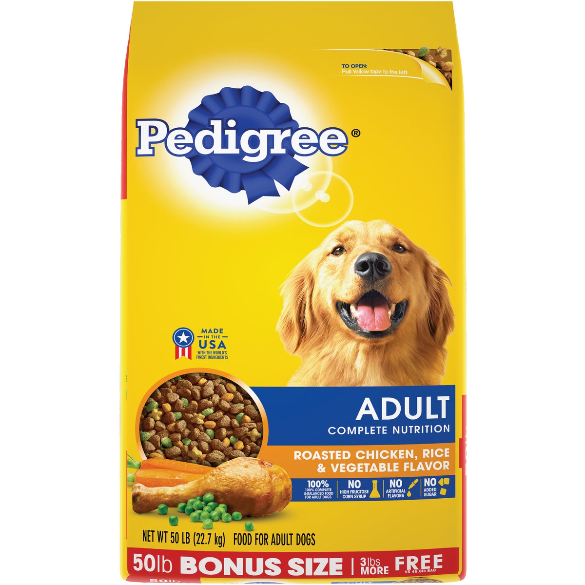 Pedigree Complete Nutrition 44 Lb. Roasted Chicken, Rice, & Vegetable Adult Dry Dog Food Image 1
