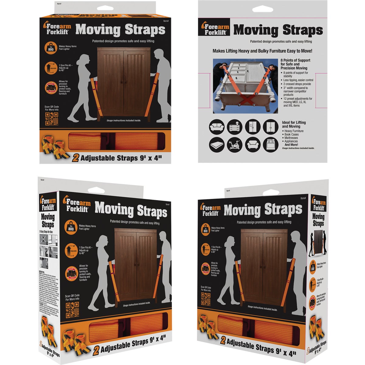 Forearm Forklift 700 Lb. Capacity Moving Straps Image 6