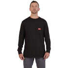 Milwaukee GridIron 2XL Black Long Sleeve Heavy-Duty Pocket T-Shirt Image 3