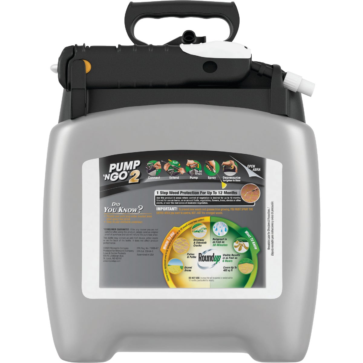 Roundup Dual Action 365 Pump 'N Go 1.33 Gal. Exclusive Formula Sprayer Weed & Grass Killer Image 11