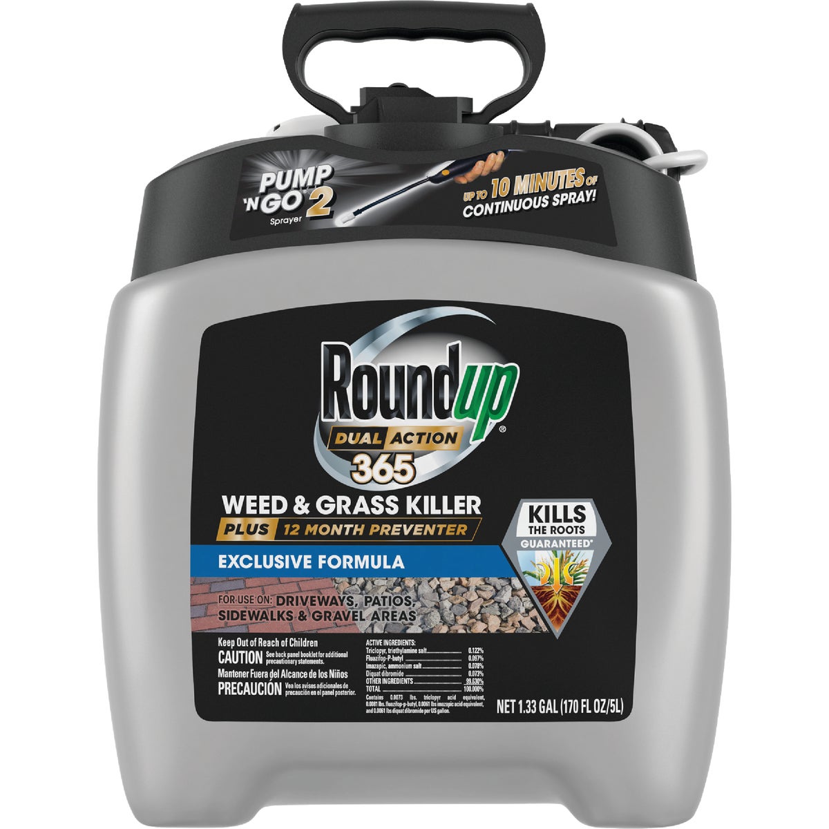 Roundup Dual Action 365 Pump 'N Go 1.33 Gal. Exclusive Formula Sprayer Weed & Grass Killer