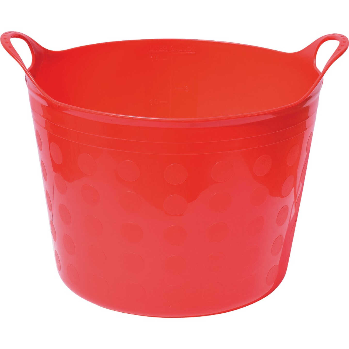 Tuff Stuff 7 Gal. Red Plastic Flex Tub Image 1