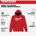 Milwaukee FREEFLEX Large Red Midweight Pullover Hooded Sweatshirt Image 3
