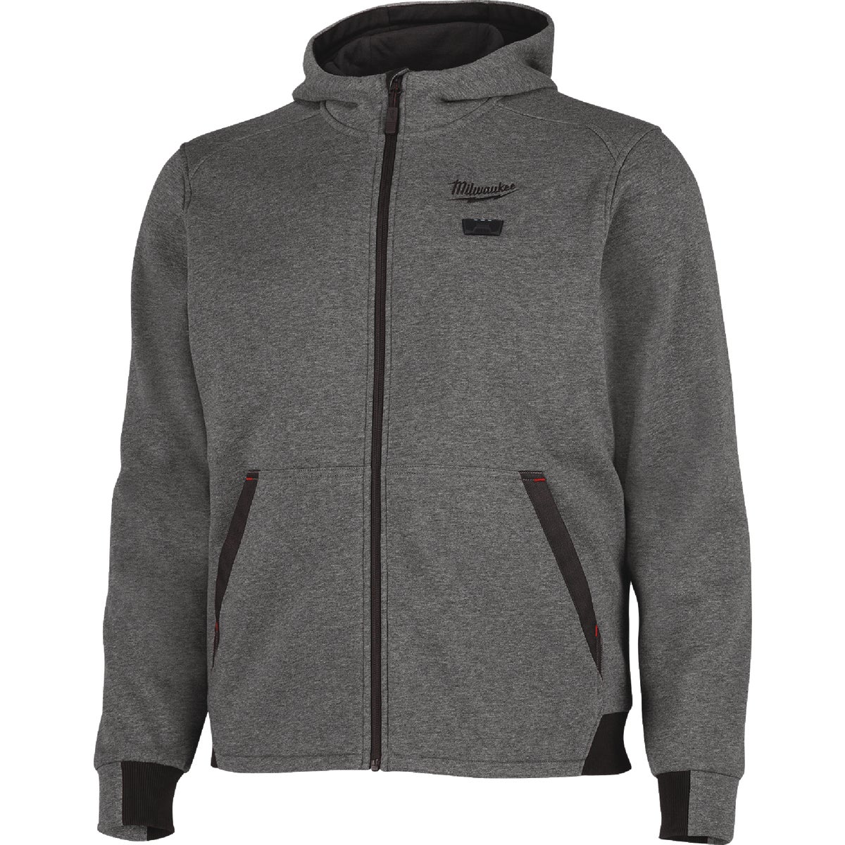 Milwaukee M12 Men's Large Gray Full-Zip Heated Hoodie Image 8