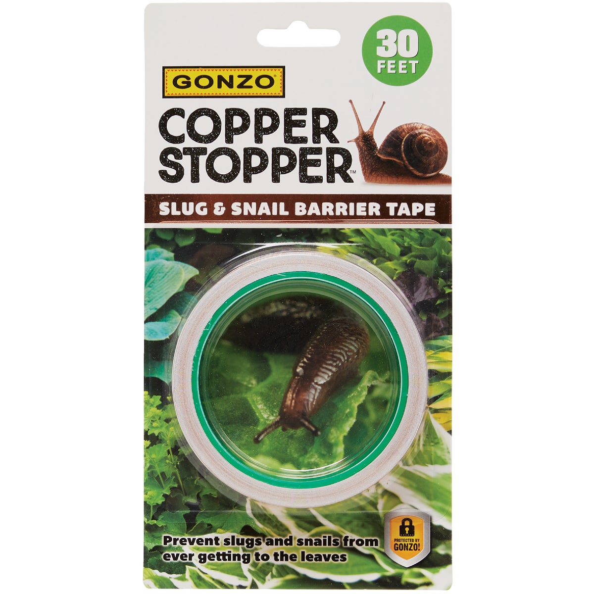 Gonzo Copper Stopper 1.75 In. x 30 Ft. Slug & Snail Copper Tape Image 3
