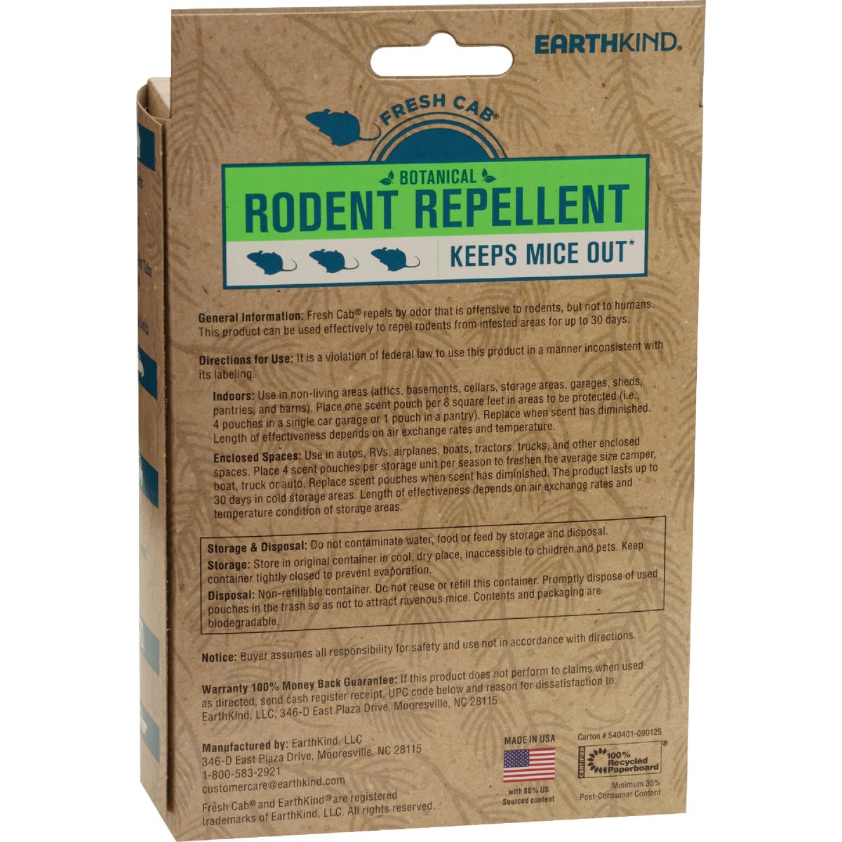 EarthKind Fresh Cab 2.5 Oz. Granular Botanical Rodent Repellent (4-Pack) Image 6