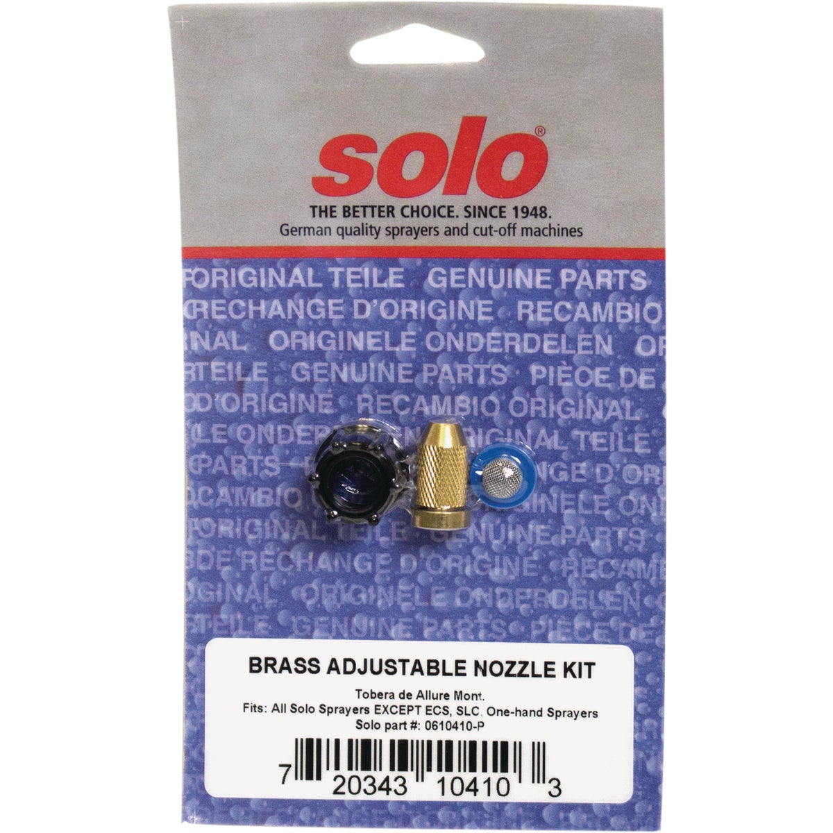 Solo Brass Adjustable Nozzle Kit Image 1
