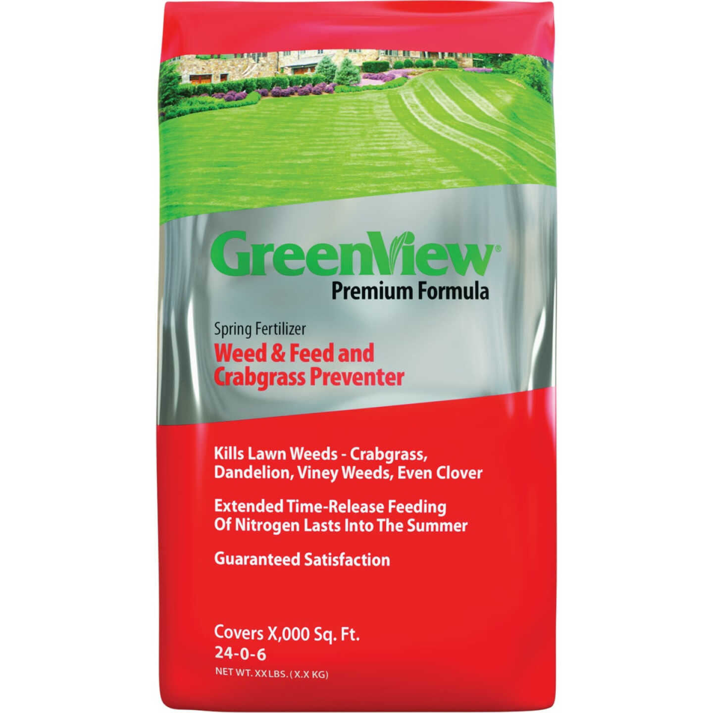 GreenView Premium Formula 36 Lb. 24-0-6 Spring Weed & Feed and Crabgrass Preventer Image 1