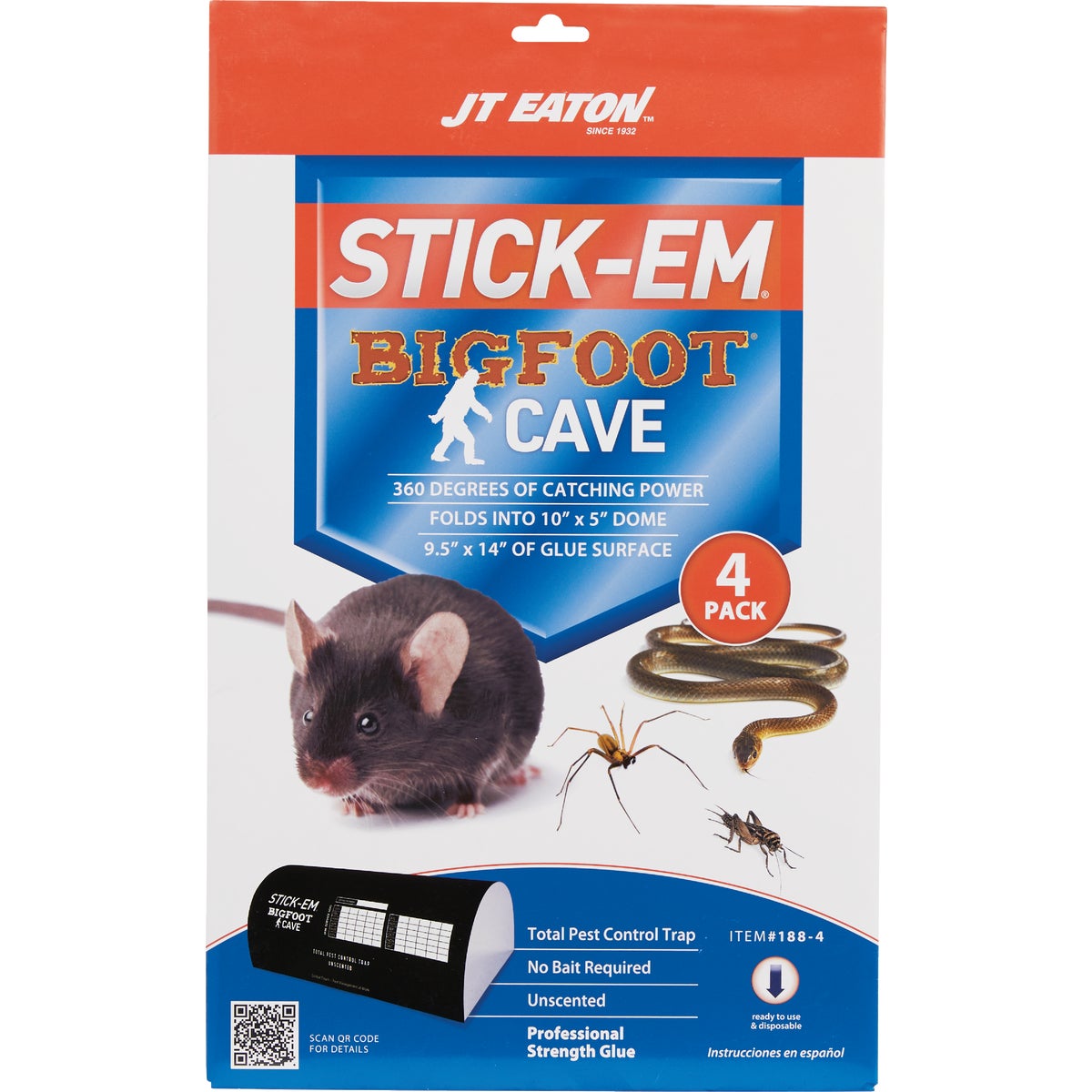 JT Eaton Stick-Em Bigfoot Cave XL Glue Trap (4-Pack) Image 2