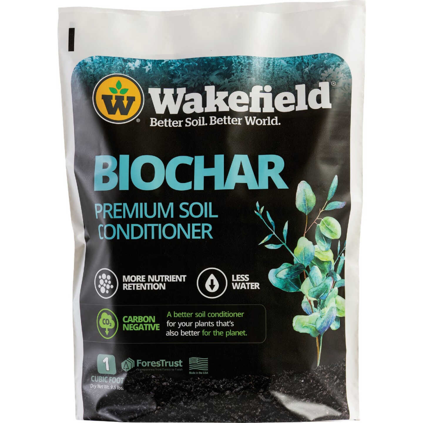 Wakefield Biochar 1 Cu. Ft. Premium Plant-Based Soil Conditioner Image 1