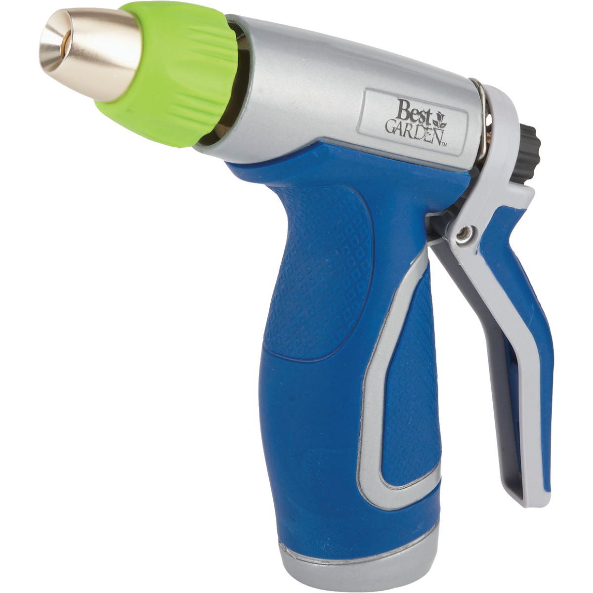 Best Garden Metal Pistol Nozzle with Comfort Grip, Blue & Gray 