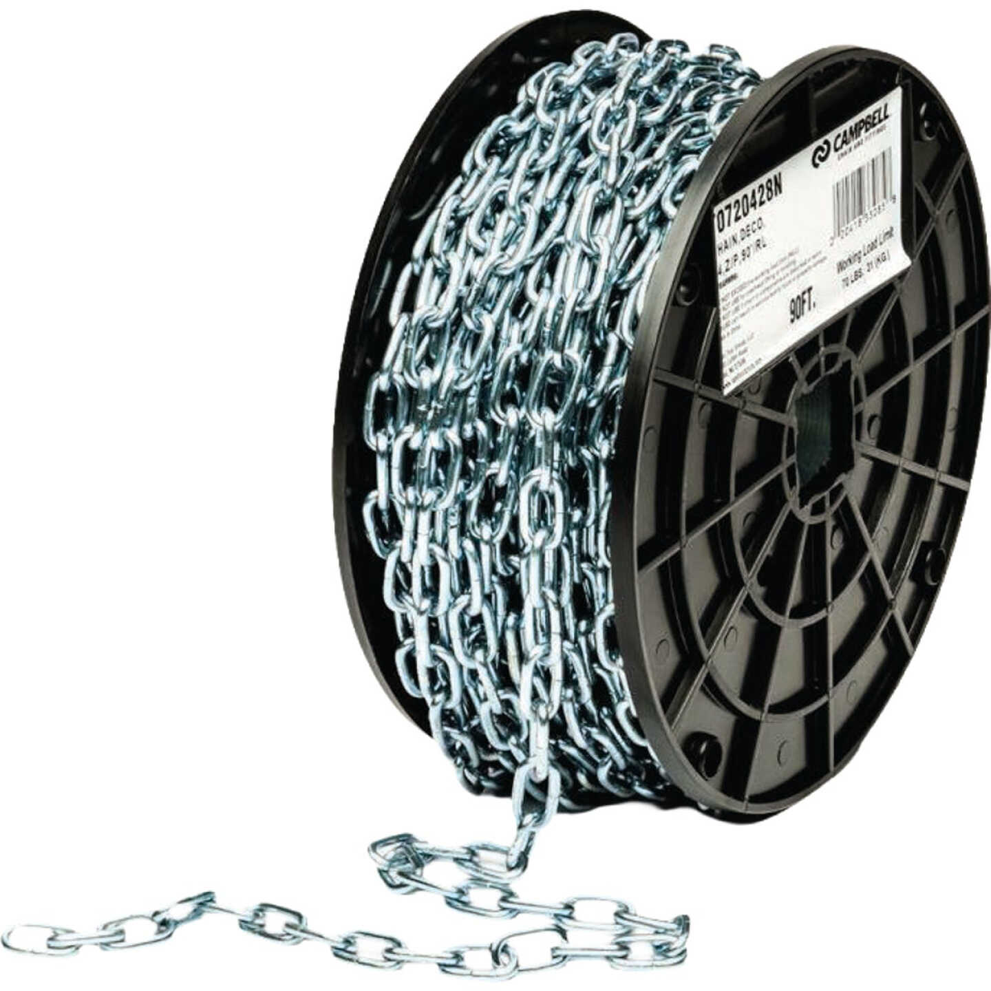 Campbell 90 Ft. #4 Blu-Krome Chain Image 1