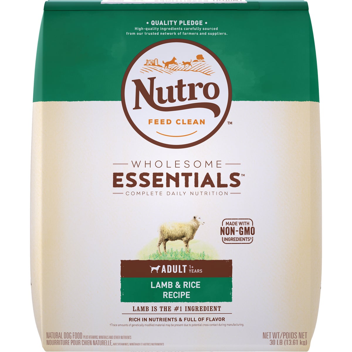 Nutro Wholesome Essentials 30 Lb. Lamb & Rice Adult Dry Dog Food Image 1