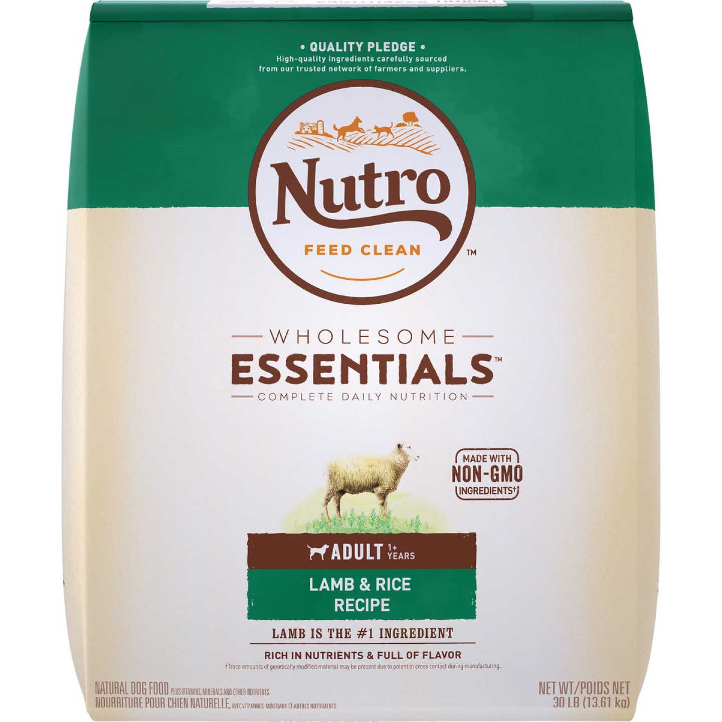 Nutro Wholesome Essentials 30 Lb. Lamb & Rice Adult Dry Dog Food Image 1