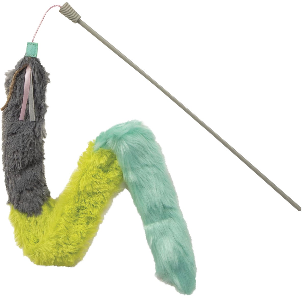 SmartyKat Crazy Catch 3-Part Breakaway Plush Catnip Wand Cat Toy Image 4