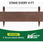 Master Mark 5 In. x 20 Ft. Brown Terrace Board Lawn Edging with Stakes Image 6