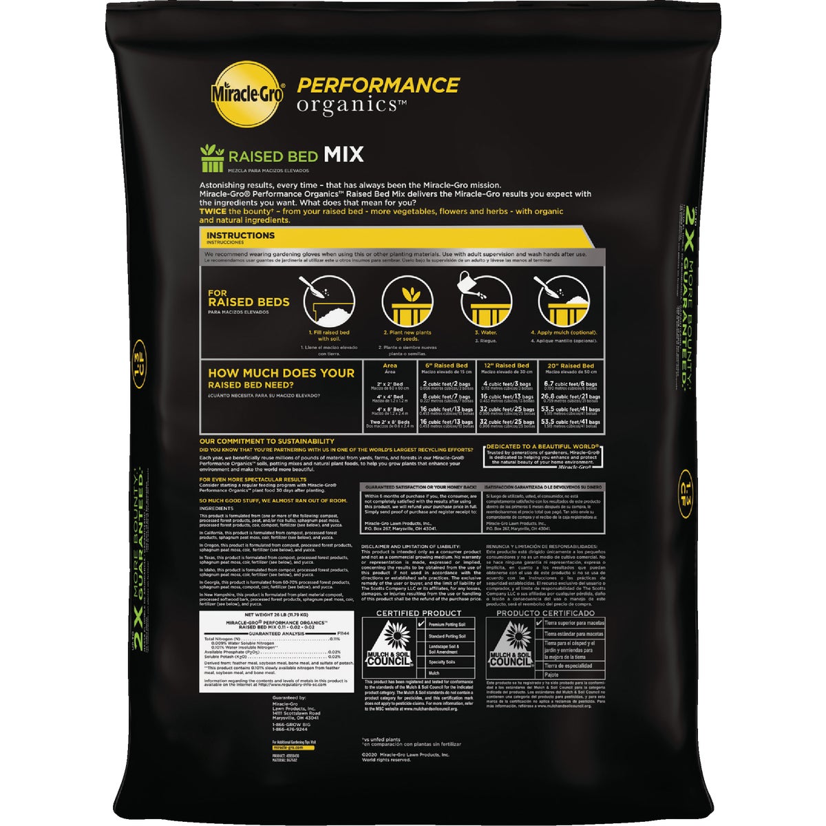 Miracle-Gro Performance Organics 1.3 Cu. Ft. Raised Bed Mix Image 7