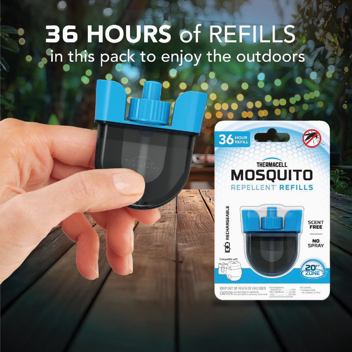 Thermacell 36 Hr. Rechargeable Mosquito Repellent Refill Image 4