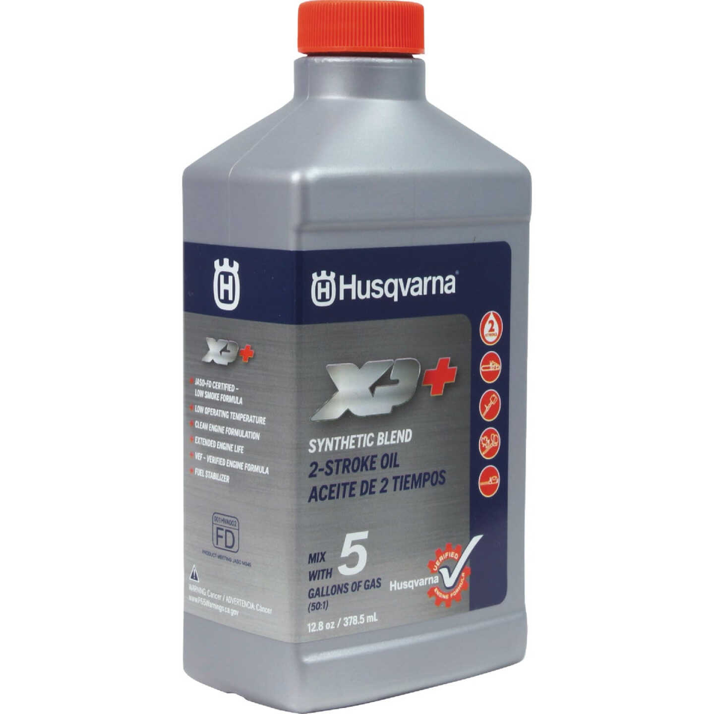 Husqvarna XP+ 12.8 Oz. 2-Stroke Synthetic Blend Engine Oil with Fuel Stabilizer Image 1
