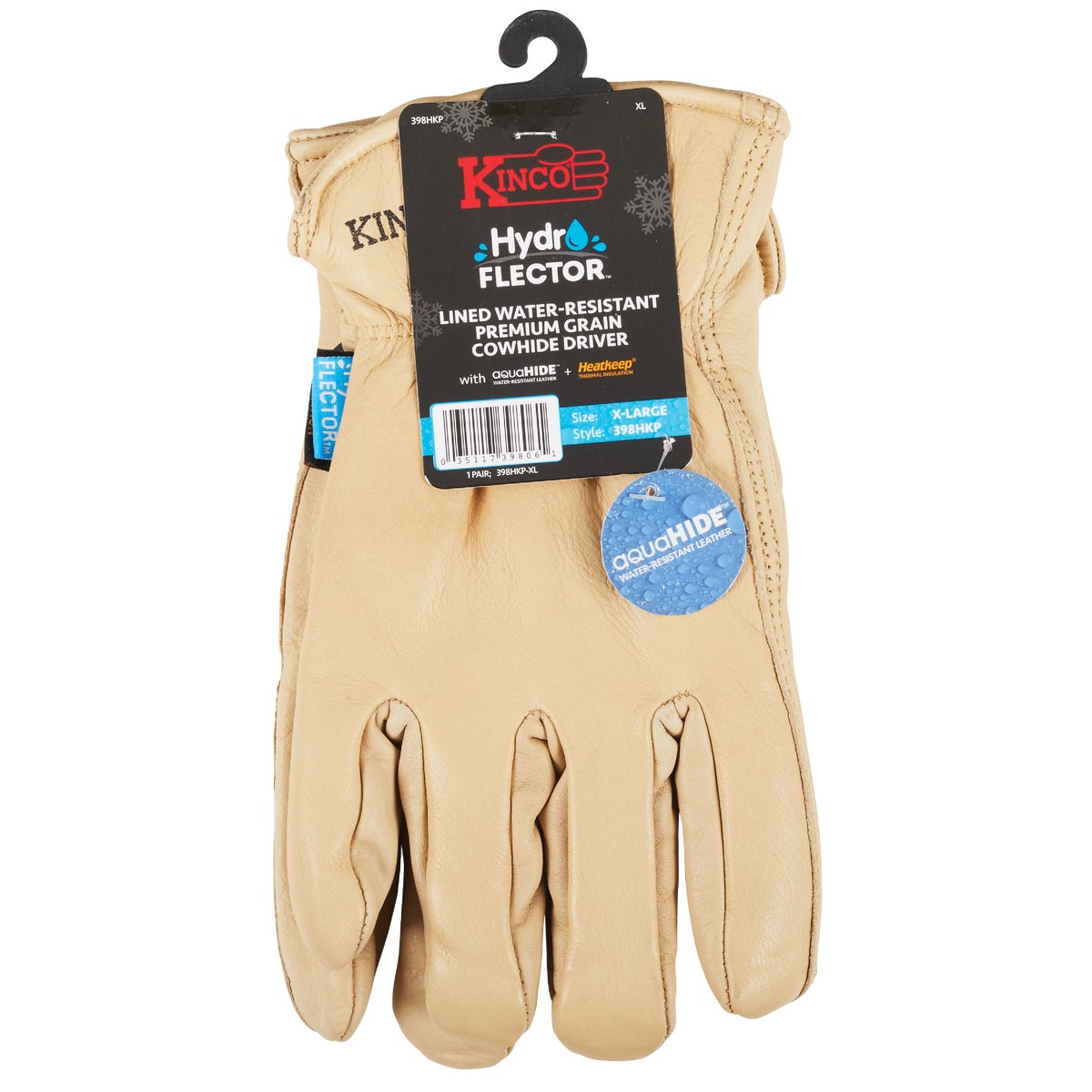 Kinco HydroFlector Men's XL Water-Resistant Full Grain Cowhide Thermal Lined Winter Work Glove Image 2