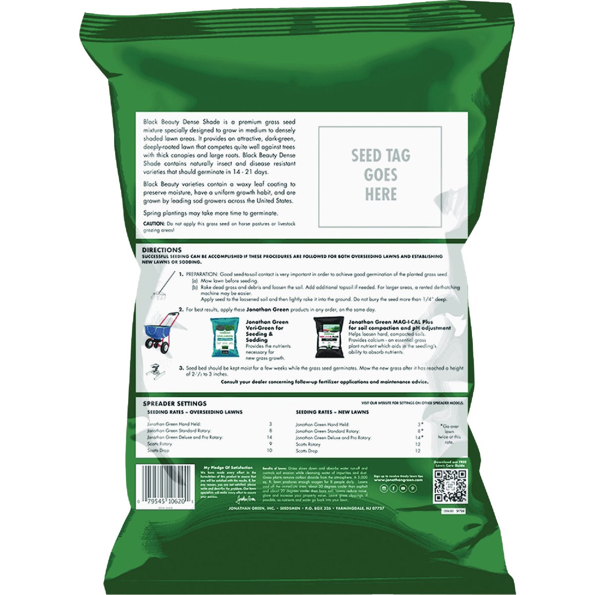 Jonathan Green Black Beauty 25 Lb. 15,000 Sq. Ft. Coverage Dense Shade Grass Seed Image 2