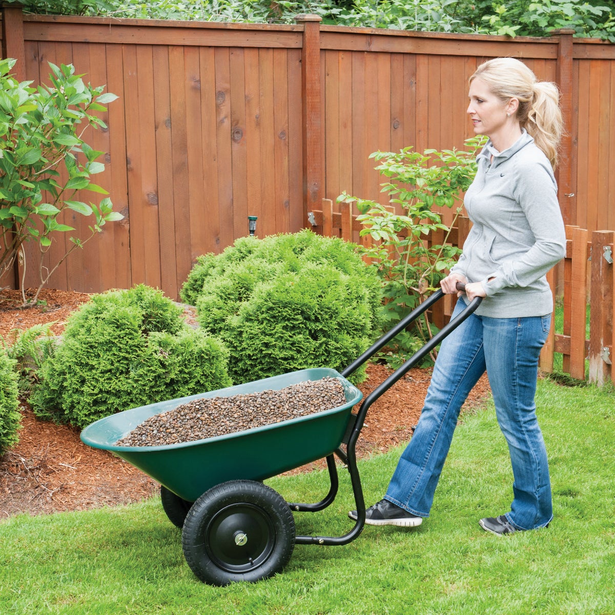 Marathon 5 Cu. Ft. Poly Wheelbarrow Image 2