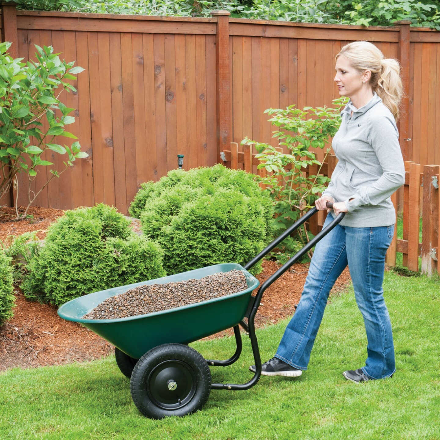 Marathon 5 Cu. Ft. Poly Wheelbarrow Image 2