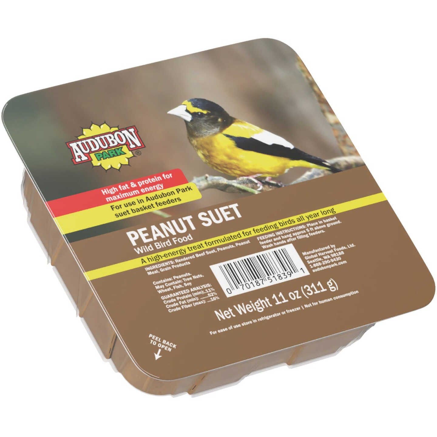 Audubon Park 11 Oz. Peanut Suet Image 1