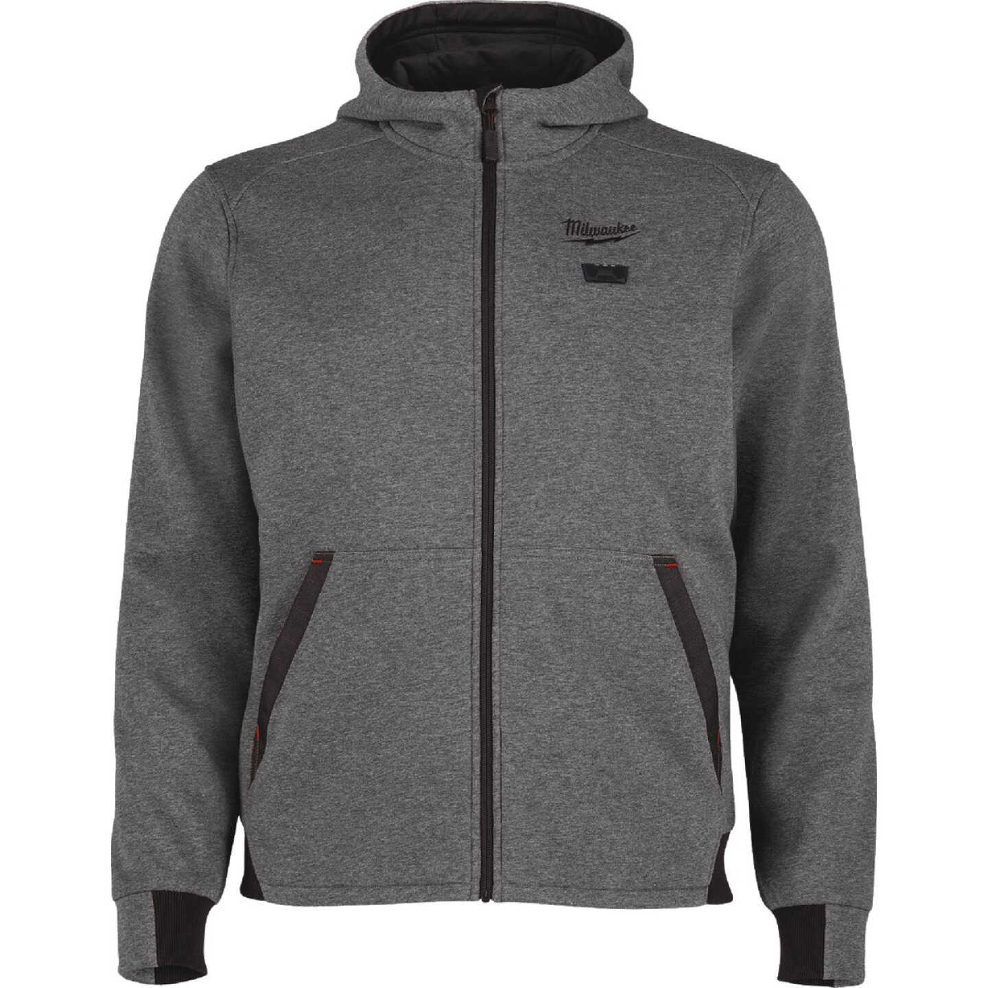 Milwaukee M12 Men's Medium Gray Full-Zip Heated Hoodie Image 1