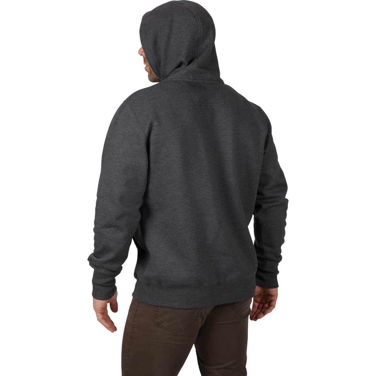Milwaukee Small Gray Heavy-Duty Pullover Hooded Sweatshirt Image 3