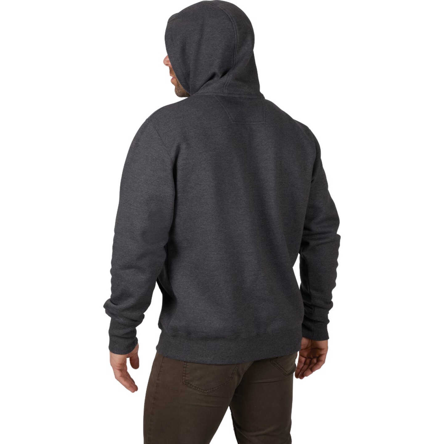 Milwaukee Small Gray Heavy-Duty Pullover Hooded Sweatshirt Image 3