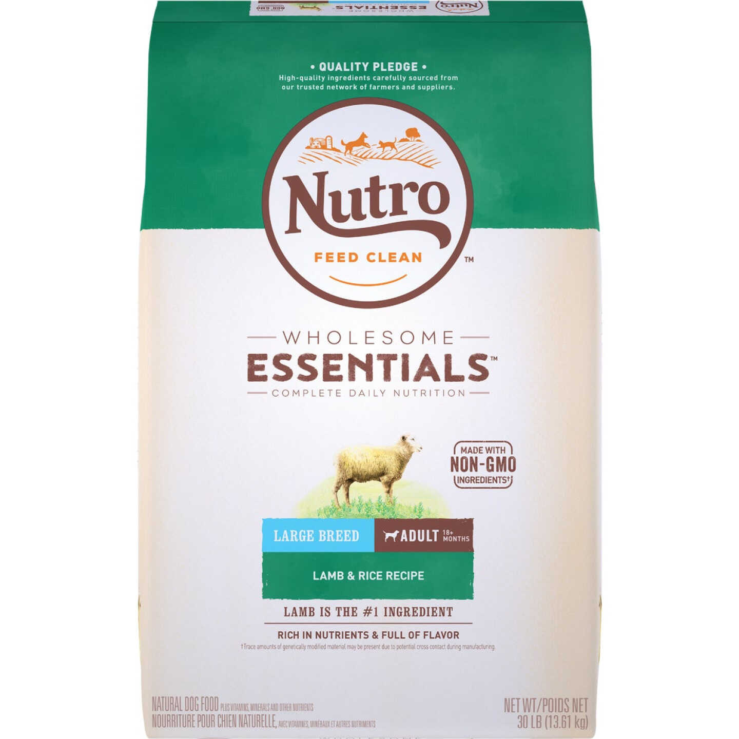 Nutro Wholesome Essentials 30 Lb. Lamb & Rice Large Breed Adult Dry Dog Food Image 1