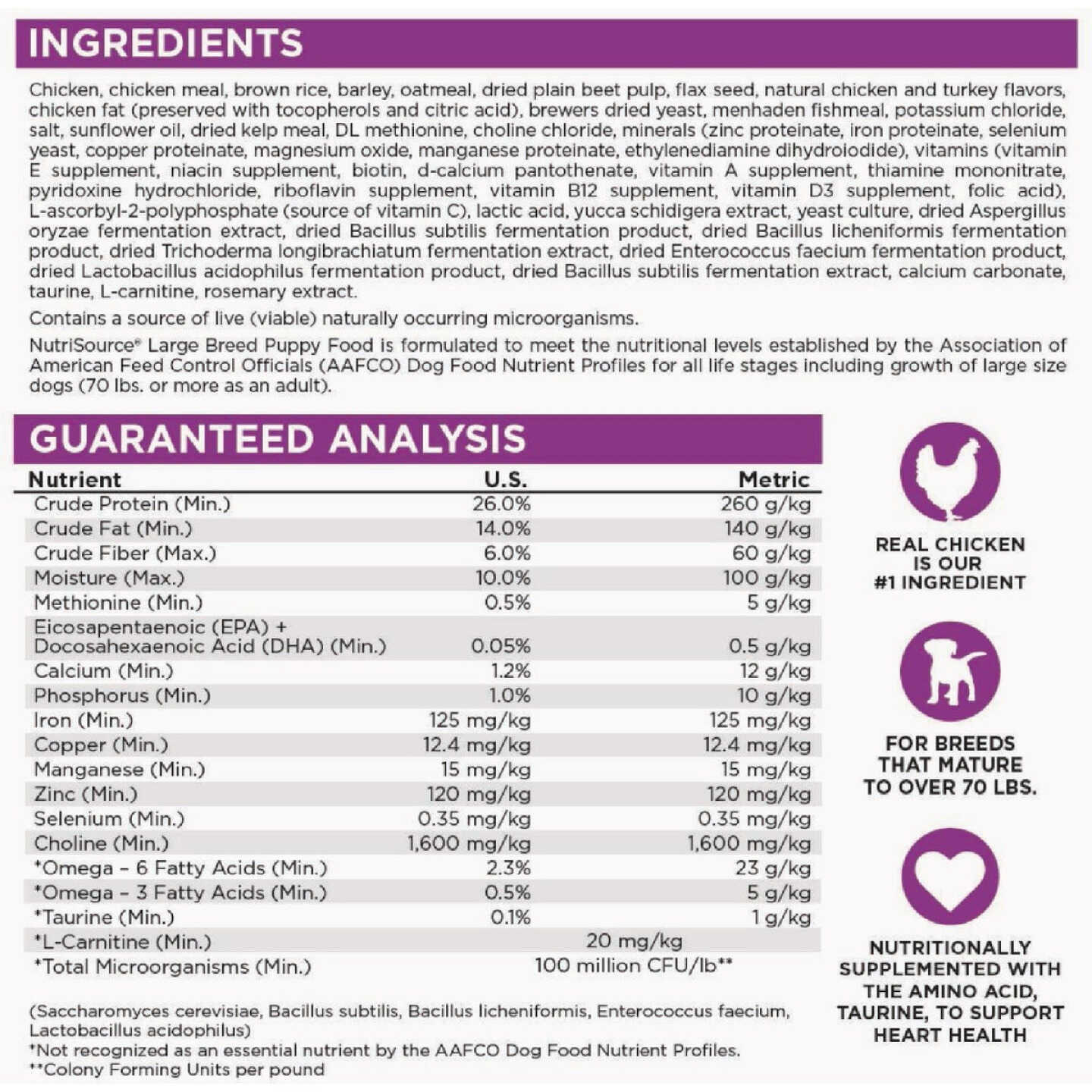 NutriSource 4 Lb. Chicken & Rice Large Breed Puppy Food Image 4