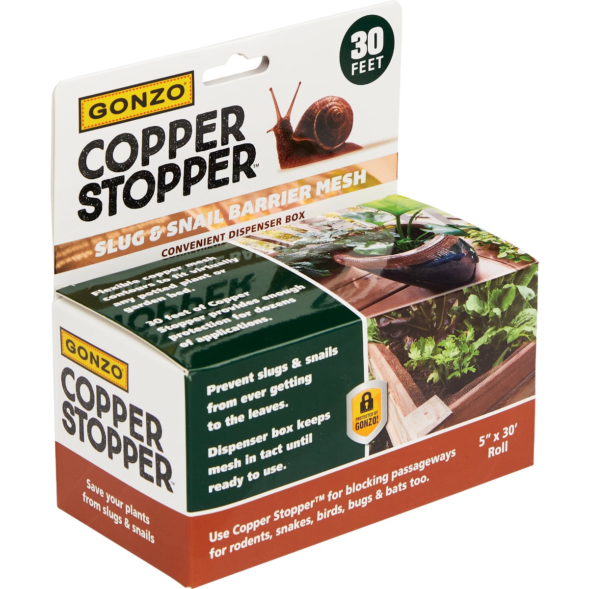 Gonzo Copper Stopper 5 In. x 30 Ft. Slug & Snail Copper Mesh Image 1