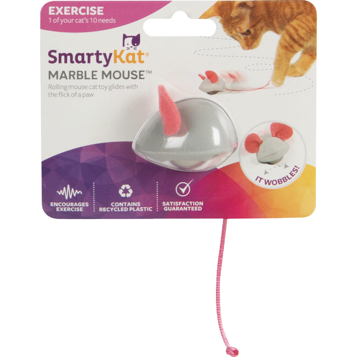 SmartyKat Marble Mouse Rolling Marble Cat Toy
