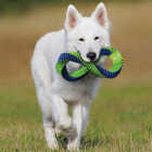 Nerf Dog 12 In. Nylon Square Braided Twisted Infinity Tug Dog Toy Image 4
