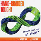 Nerf Dog 12 In. Nylon Square Braided Twisted Infinity Tug Dog Toy Image 2