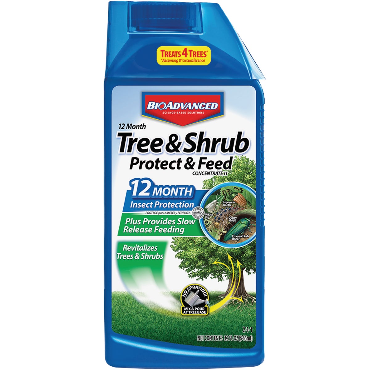 BioAdvanced 32 Oz. Concentrate Tree & Shrub Protect & Feed Insect Killer