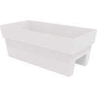 Bloem Finley 24 In. W. Recycled Ocean Plastic Casper White Rail Planter Image 1