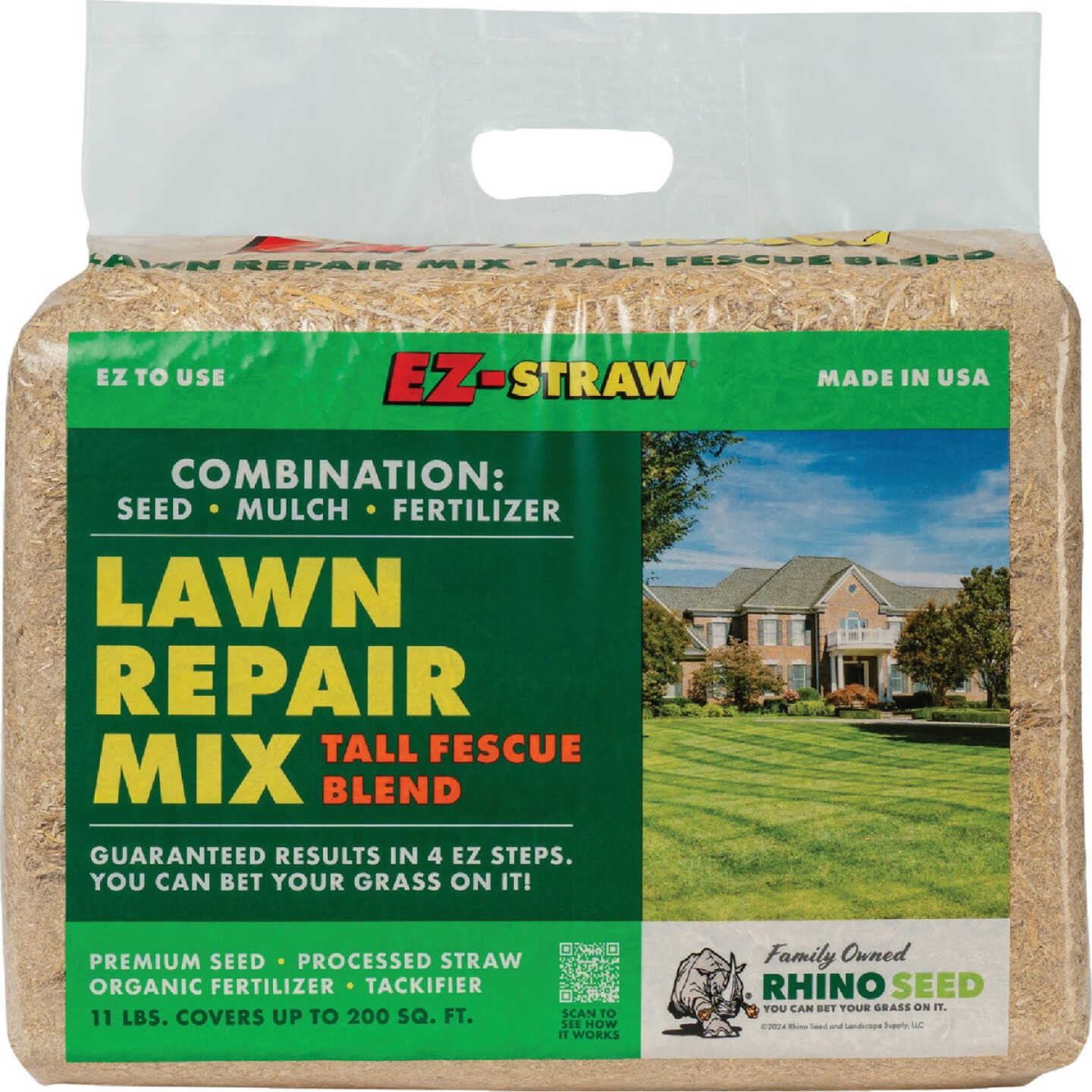 EZ Straw 11 Lb. 200 Sq. Ft. Coverage Sun & Shade Organic Lawn Repair Mix Image 2