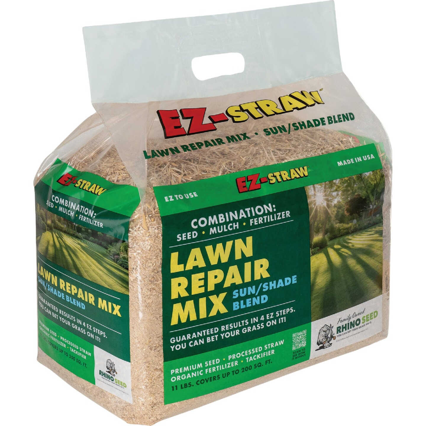 EZ Straw 11 Lb. 200 Sq. Ft. Coverage Sun & Shade Organic Lawn Repair Mix Image 1