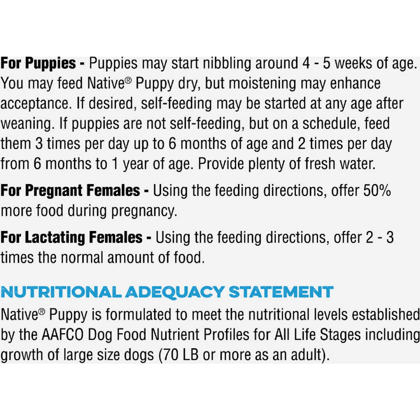 Native Puppy Performance Nutrition 40 Lb. Dry Dog Food Image 5