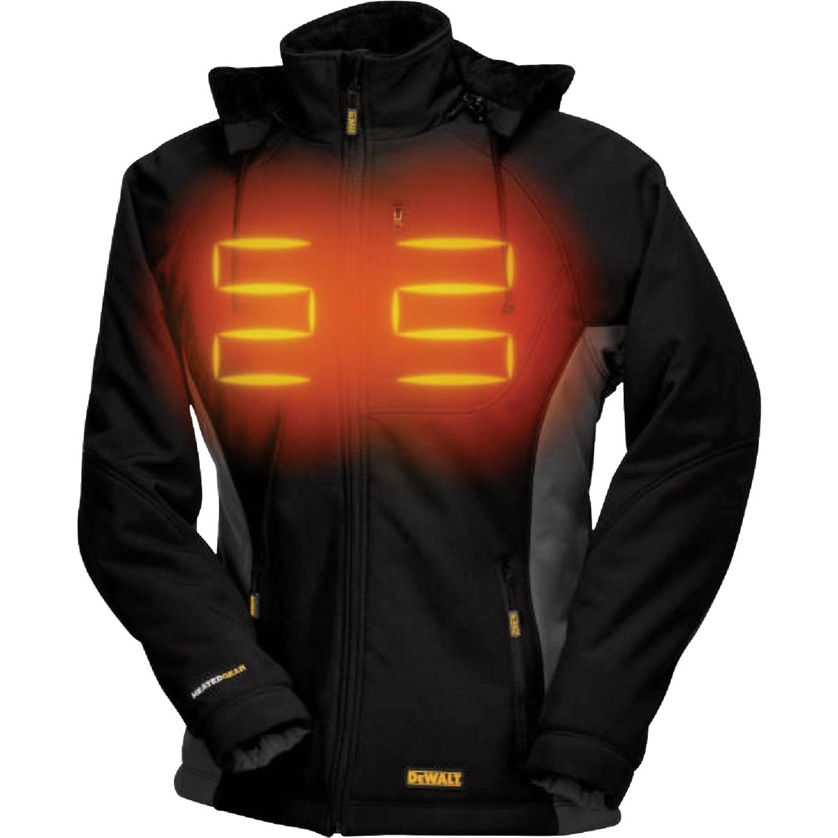 DEWALT Women's Black Soft Shell Heated Coat Kit, L